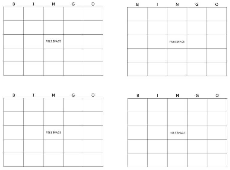 001 Blank Bingo Card Template Stirring Ideas Free 4X4 Baby in Blank ...