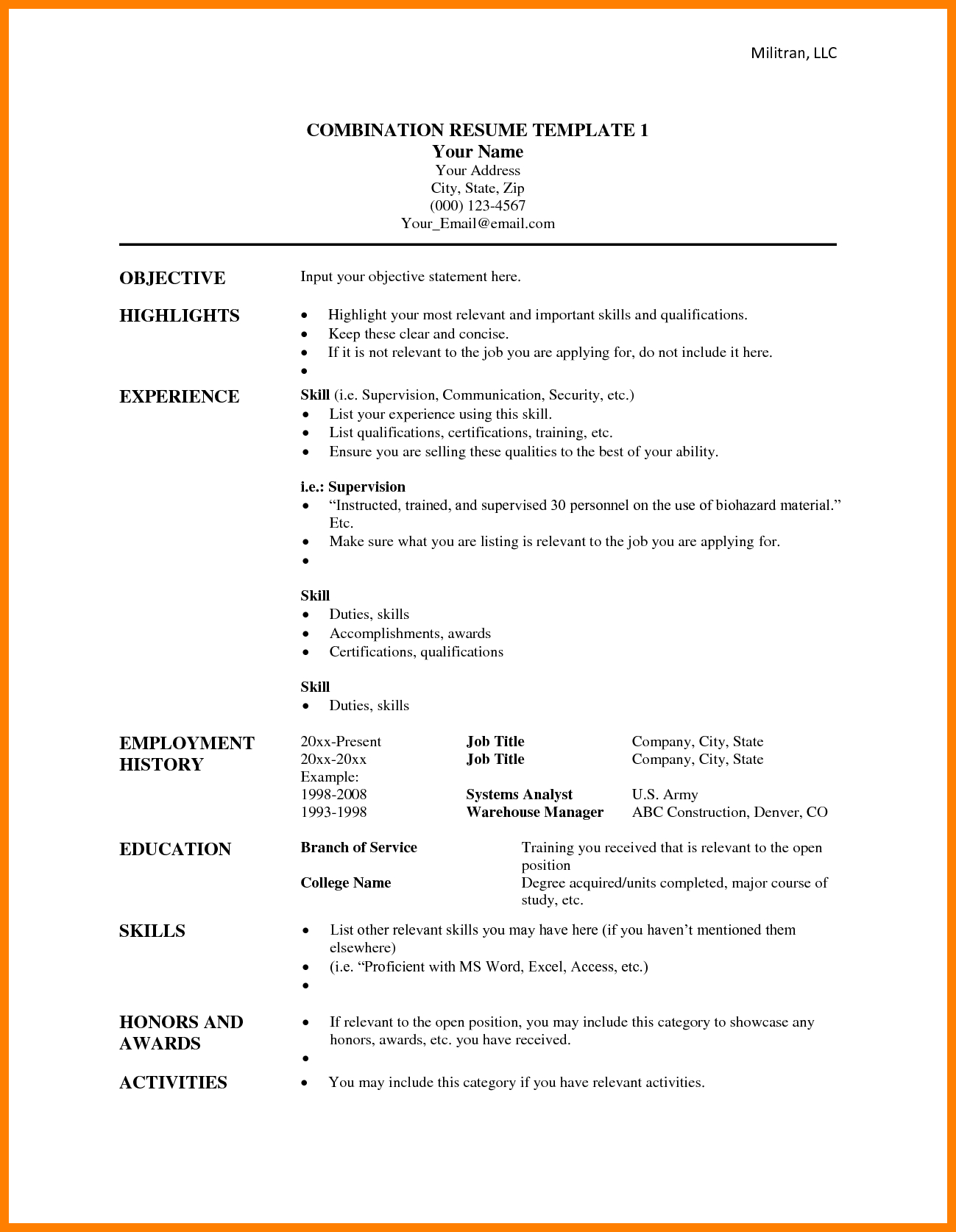 001 Functional Resume Template Microsoft Word Best Intended For Combination Resume Template Word