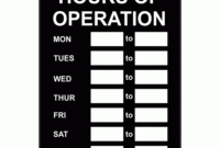 002 Hours Of Operation Template Ideas Sign 25156 Excellent intended for Hours Of Operation Template Microsoft Word