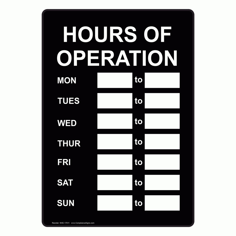 002 Hours Of Operation Template Ideas Sign 25156 Excellent Intended For Hours Of Operation Template Microsoft Word