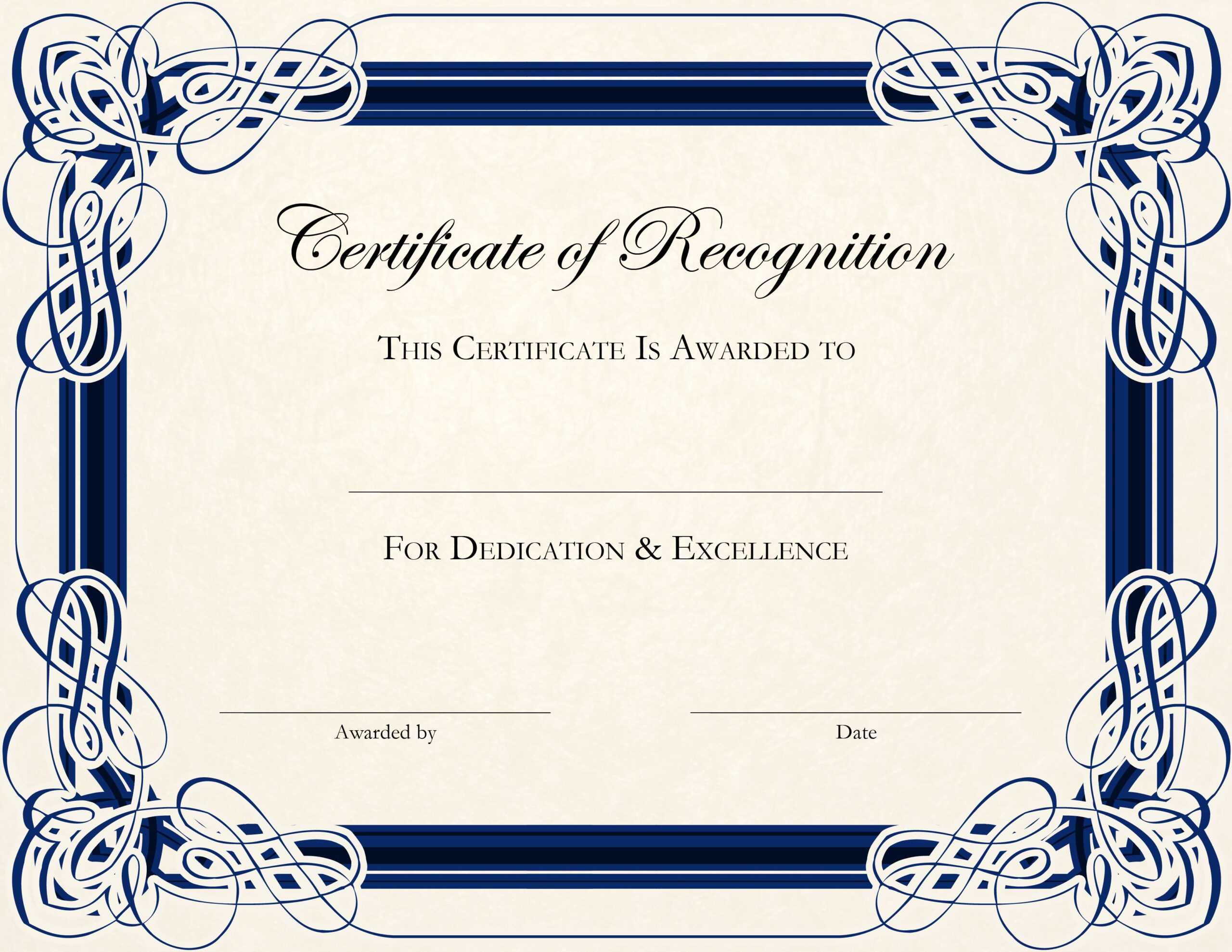002 Template Ideas Free Blank Certificate Templates Within Blank Award Certificate Templates Word