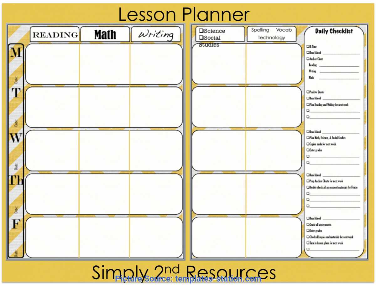 003 Good Lesson Plan Book Template Printable Templates Sta With Teacher Plan Book Template Word