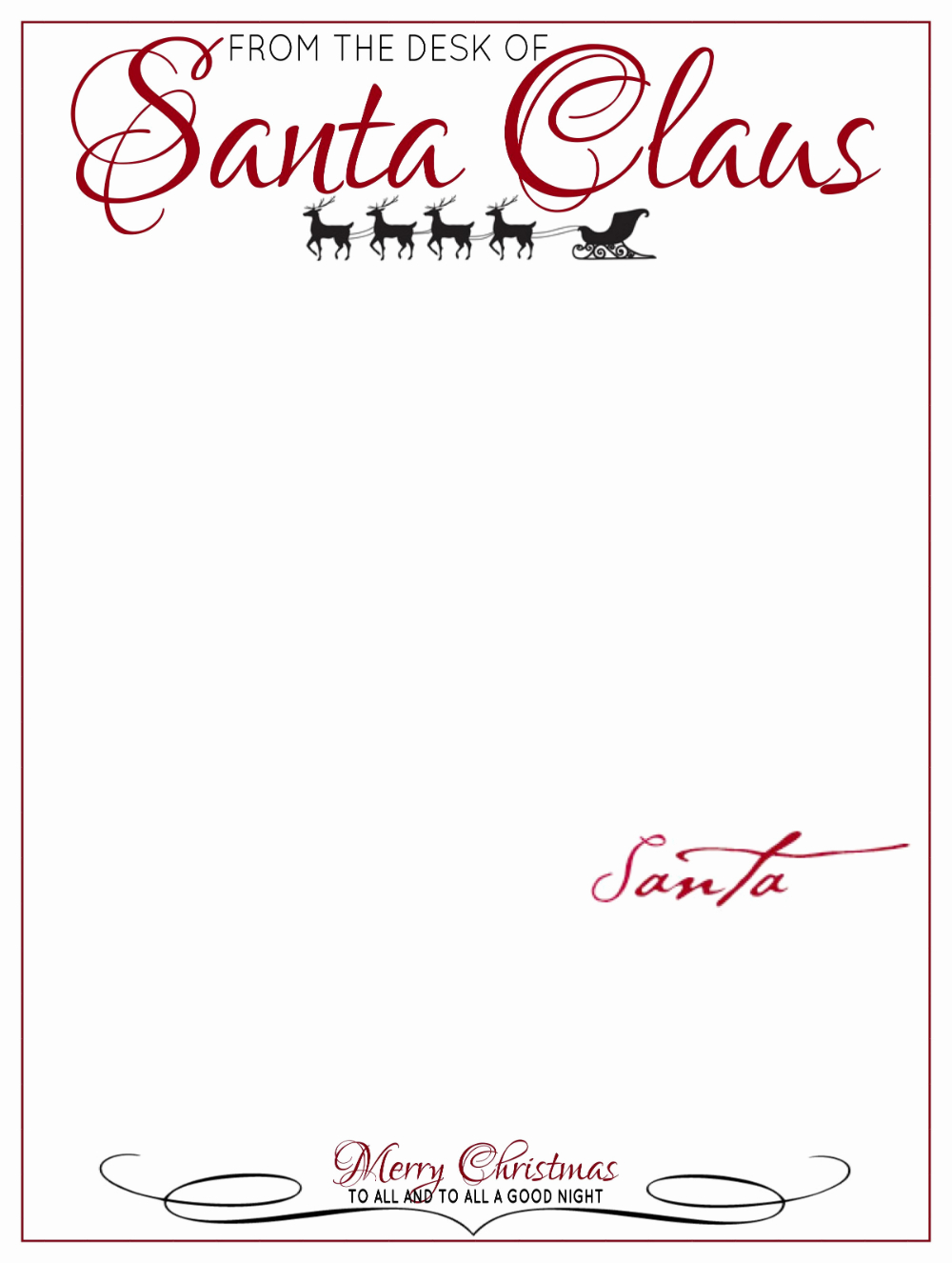 003 Letter From Santa Template Word Printable Shocking Ideas With Regard To Letter From Santa Template Word