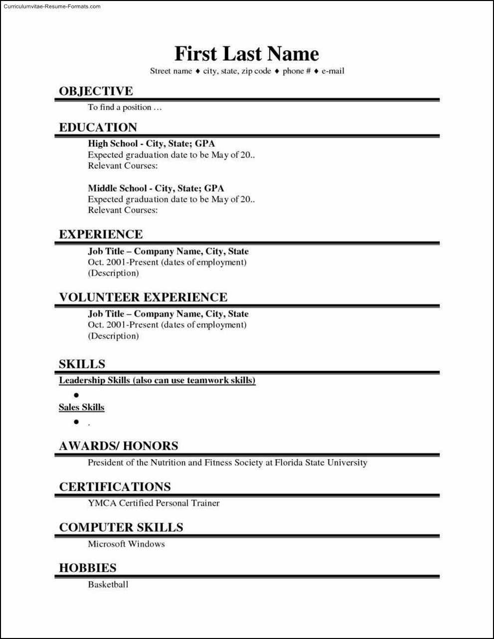 003 Student Resume Template Word College Microsoft Free Inside College Student Resume Template Microsoft Word