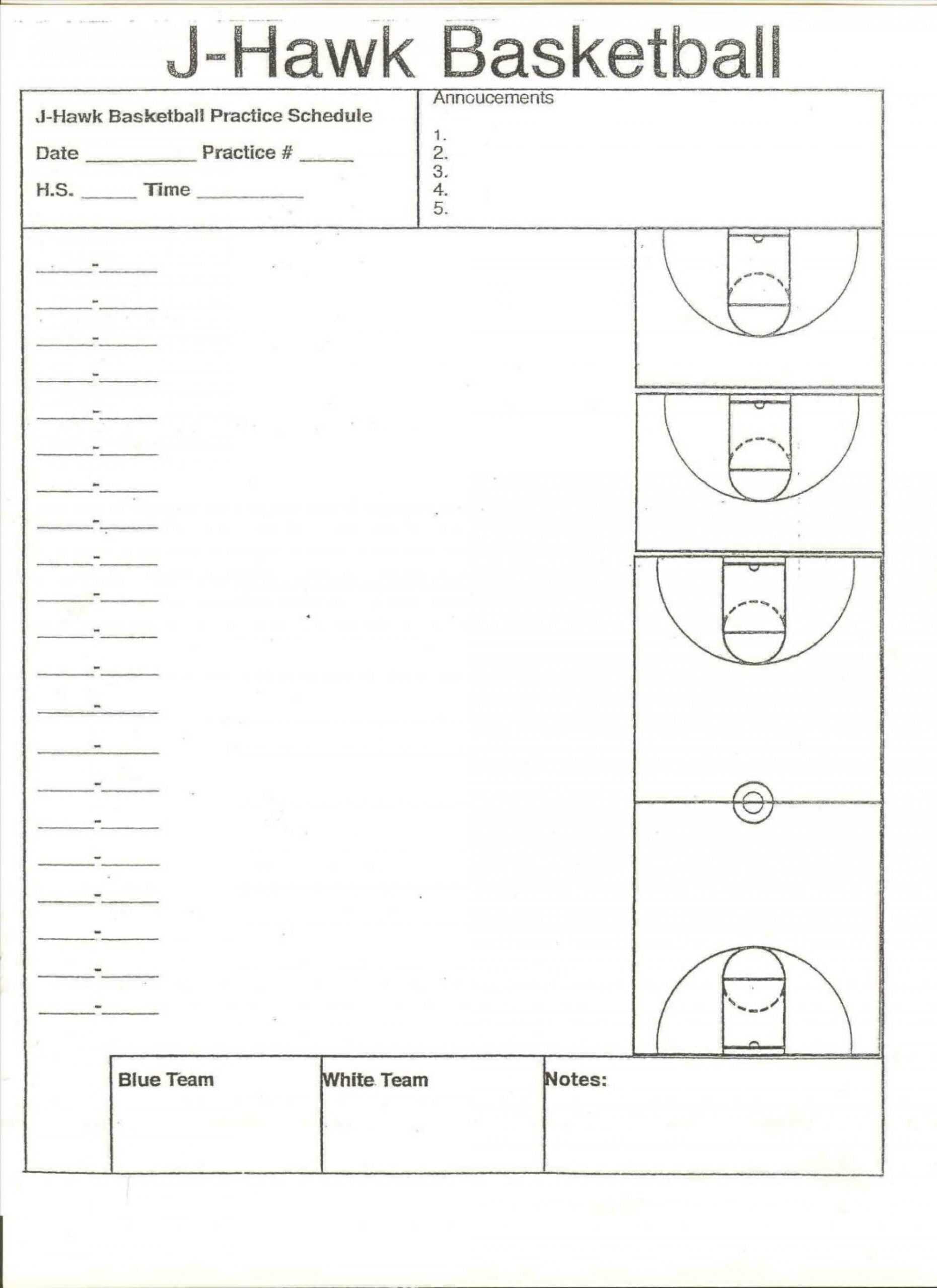 004 Basketball Practice Plan Template For Youth Software Throughout Blank Hockey Practice Plan Template
