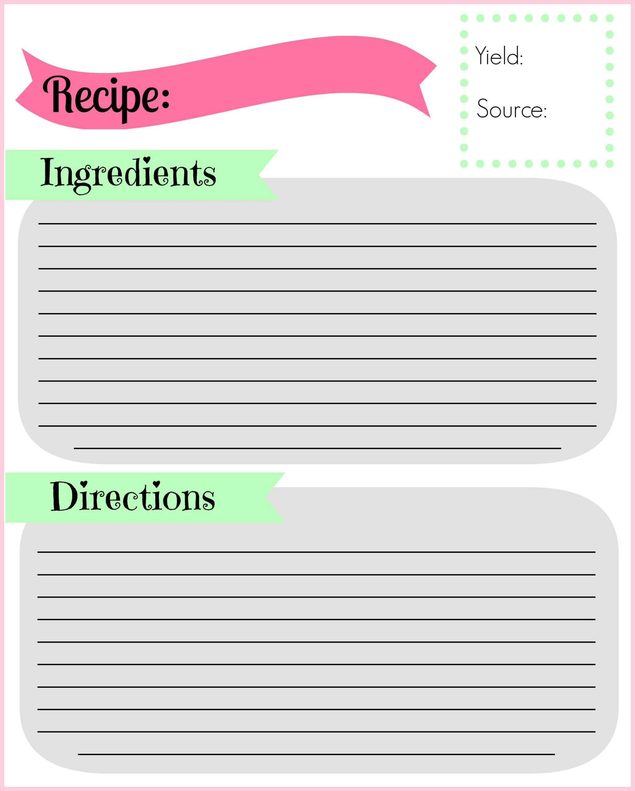 004 Cookbook Template Ideas Free Full Page Recipe For Awful Throughout Full Page Recipe Template For Word
