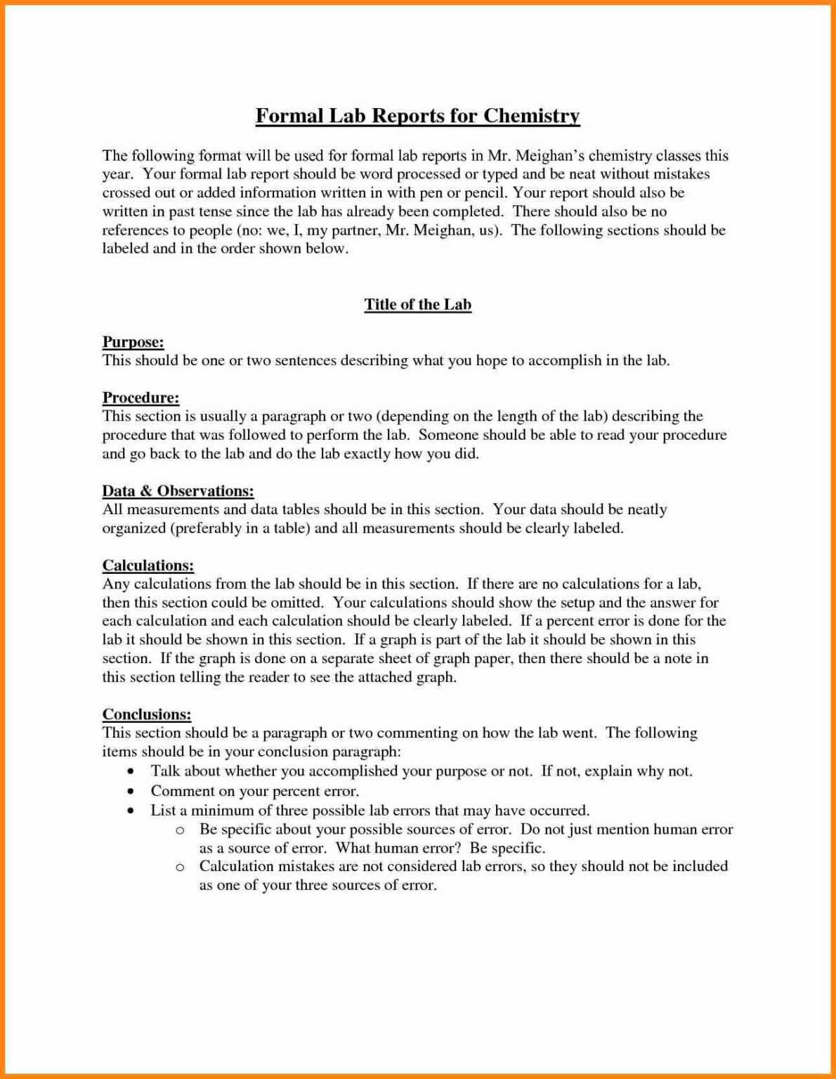 004 Template Ideas Chemistry Lab Striking Report Sample High For 