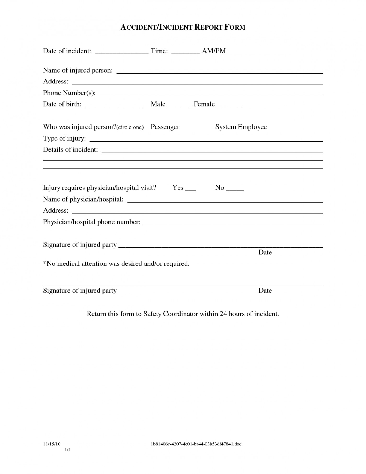 004 Vehicle Accident Report Form Template Doc Ideas Rare Intended For Medical Report Template Doc