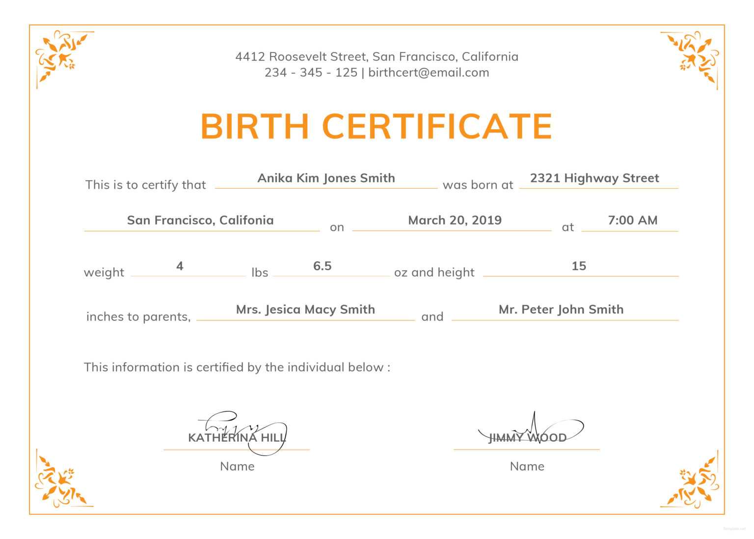 005 Official Birth Certificateplate Or Full Uk With Texas Pertaining To