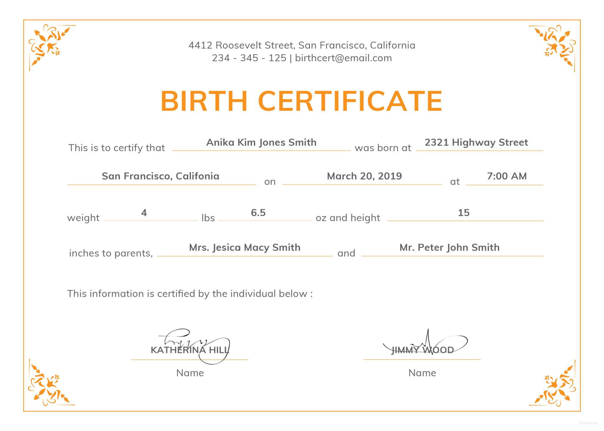 005 Official Birth Certificateplate Or Full Uk With Texas Pertaining To