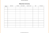 005 Sales Call Reporting Template Weekly Report 44253 for Sales Call Report Template Free