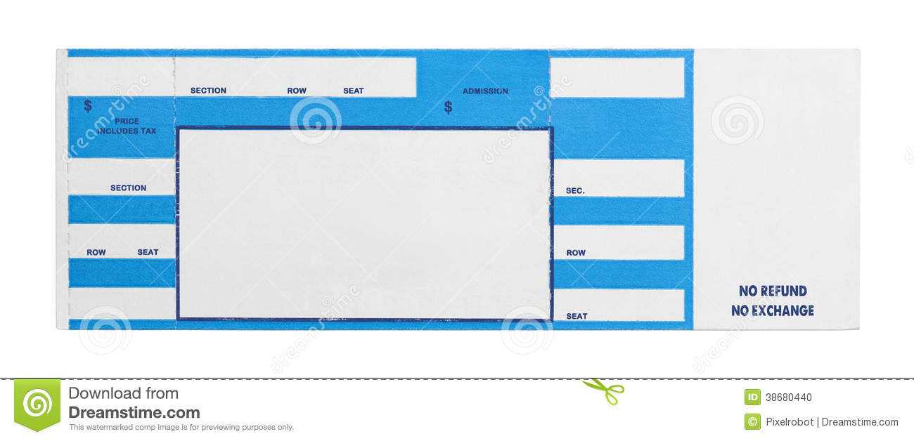 006 Free Concert Ticket Template Word Printable Blank Blue Throughout Blank Parking Ticket Template