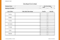 007 Daily Work Report Template Ideas Reports Business within Employee Daily Report Template