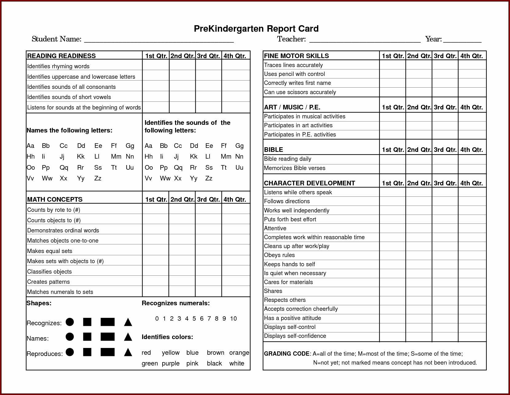 007 Template Ideas Homeschool Report Card Breathtaking Free Regarding Kindergarten Report Card Template