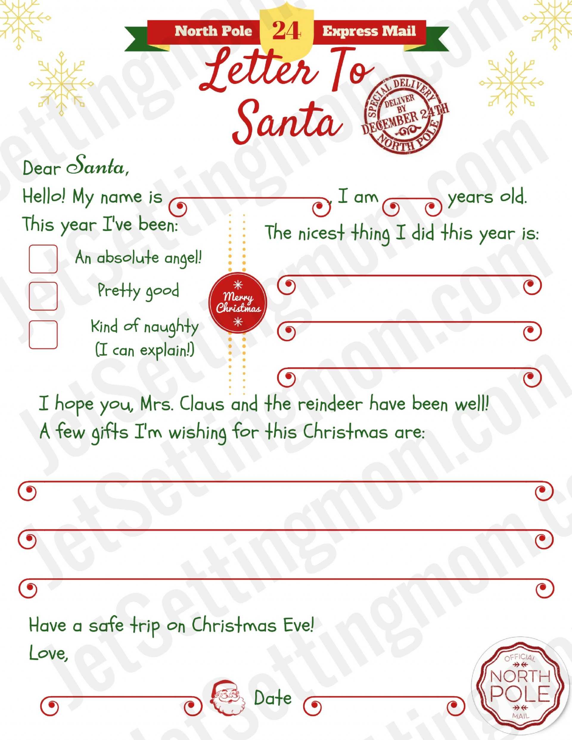 008 Blank Letter From Santa Template Word Ideas Free With Blank Letter From Santa Template