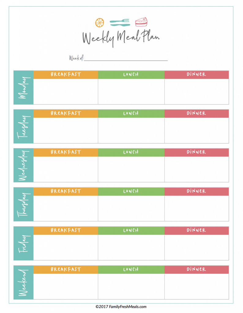 008 Free Printable Monthly Meal Planner Template Weekly With Throughout Blank Meal Plan Template