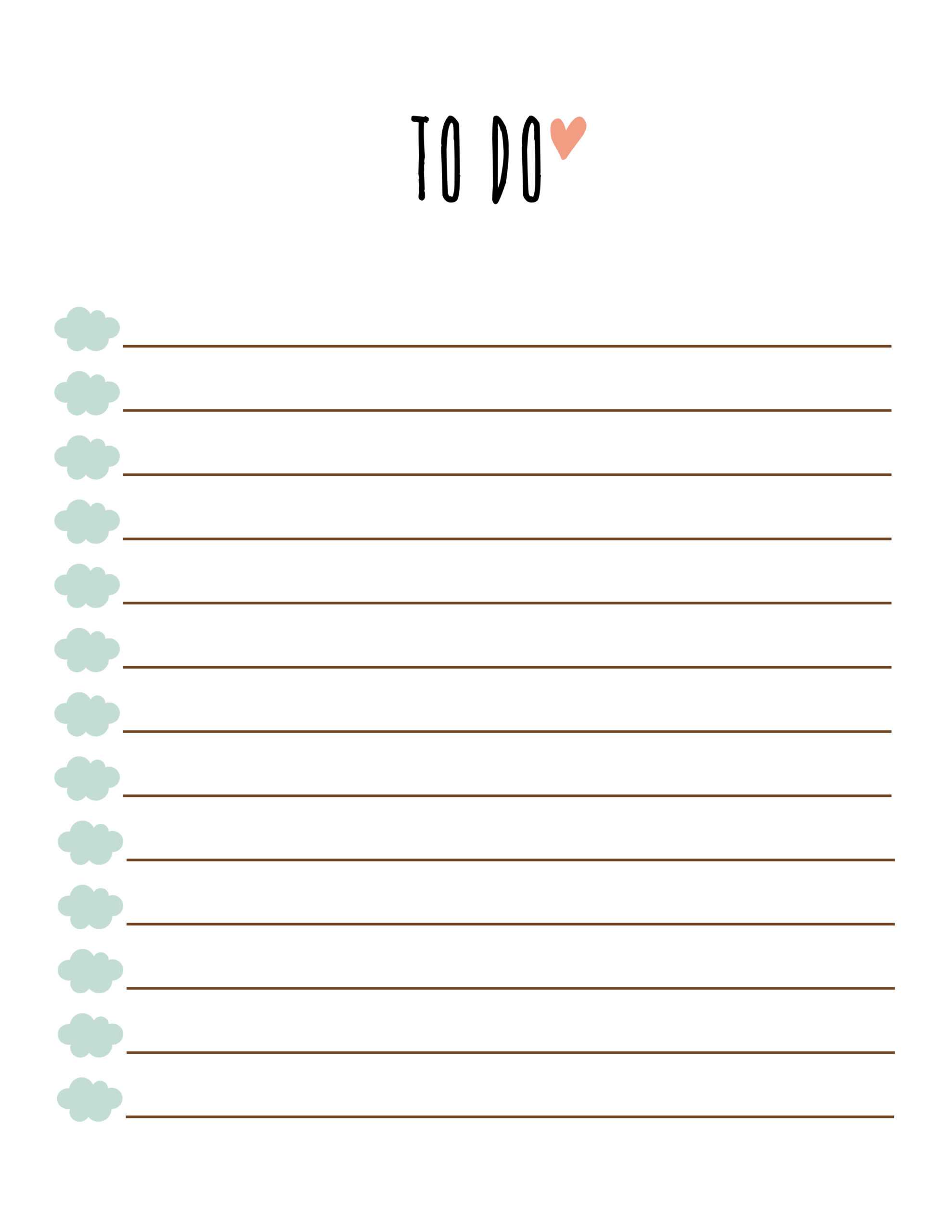 009 Free Printable To Do List Template Best Ideas Daily With Regard To Blank To Do List Template