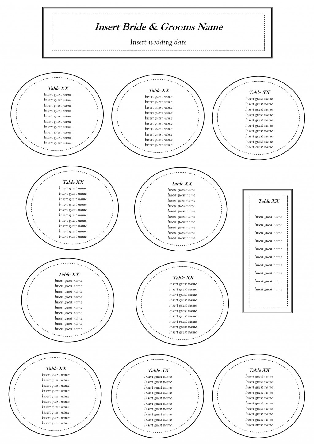 009 Seating Chart Template Word Ideas Impressive Wedding With Wedding Seating Chart Template Word
