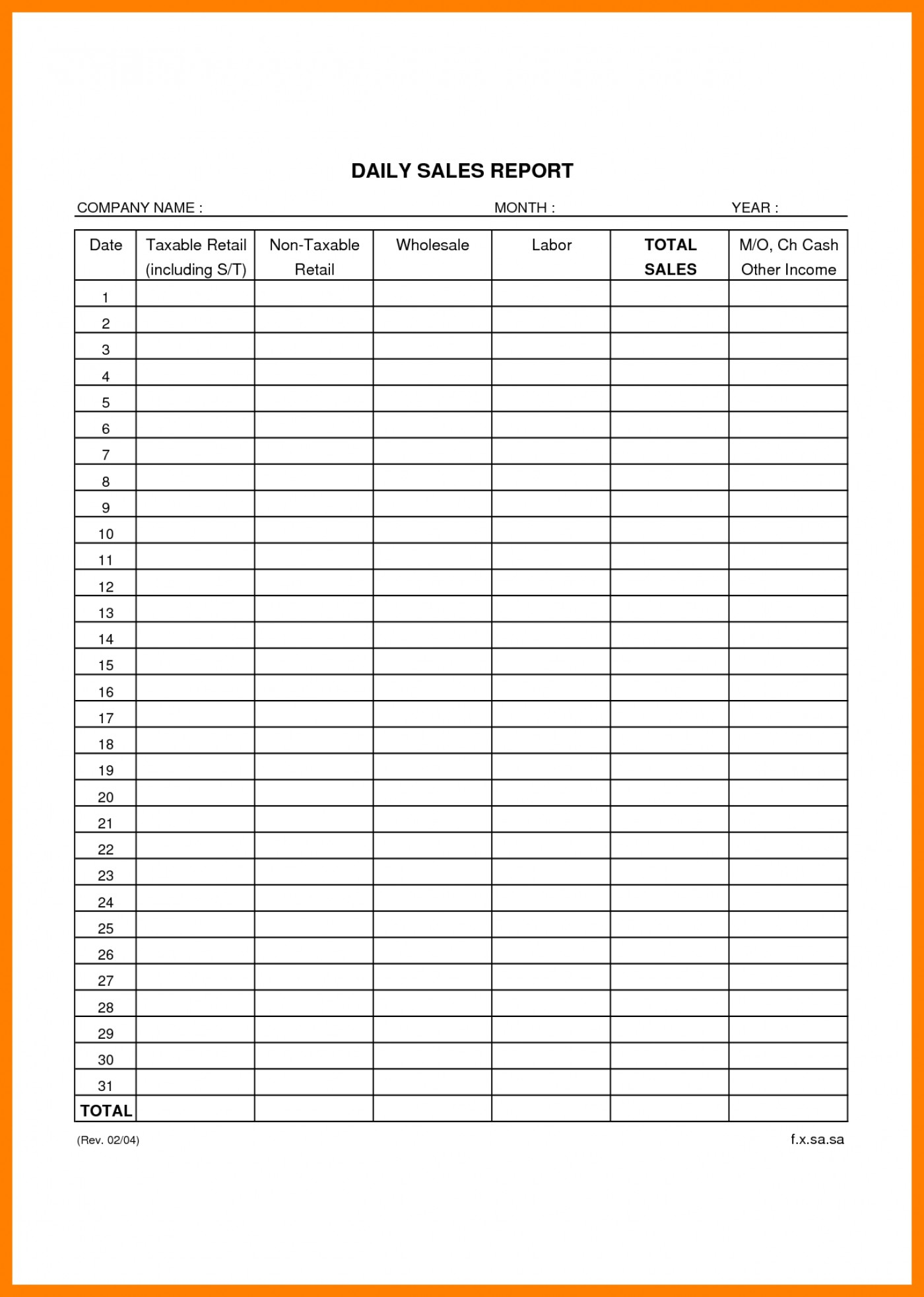 009 Weekly Sales Reports Templates Report Template With Regard To Free Daily Sales Report Excel Template