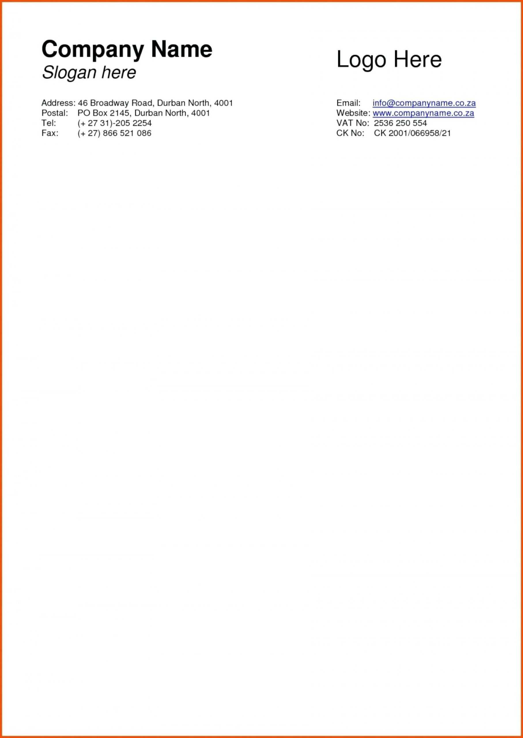 010 Template Ideas Microsoft Word Letterhead Templates Free Intended For Word Stationery Template Free