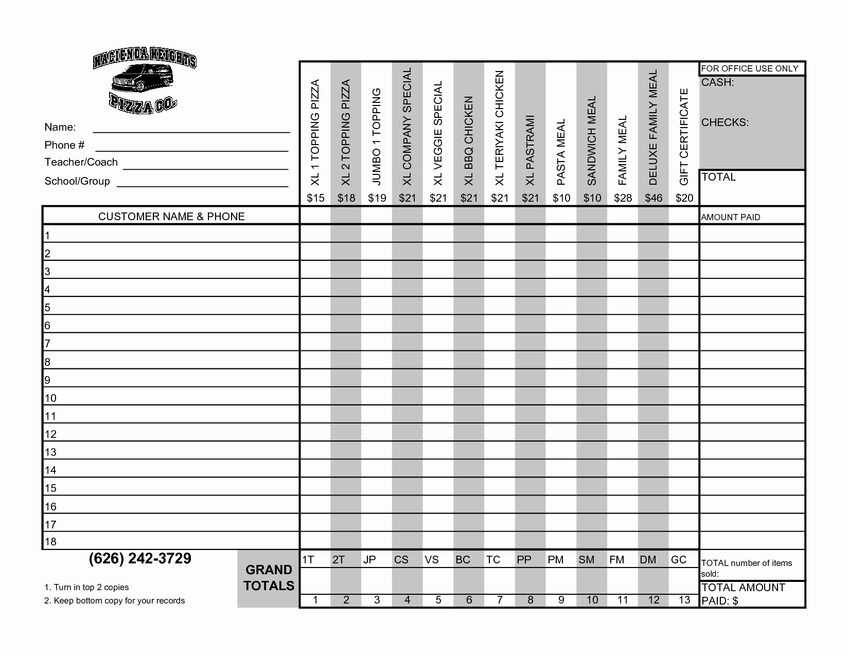 011 Fundraising Order Form Template Excel Impressive Ideas Within Blank Fundraiser Order Form Template