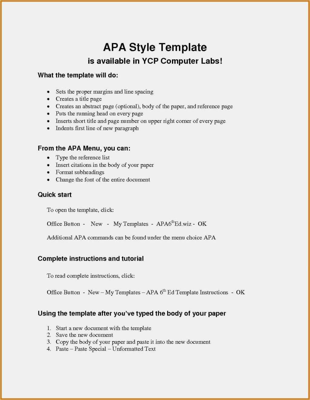 012 Template Ideas Apa Reference Page Format In Word Style Within Apa Word Template 6Th Edition