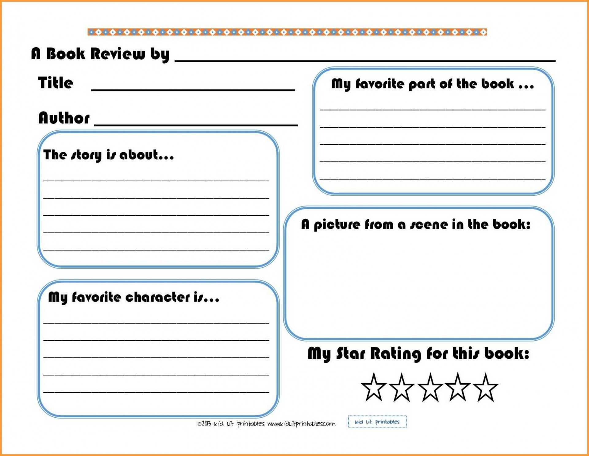 012 Template Ideas Book Free Printable Phone Office Intended For First Grade Book Report Template