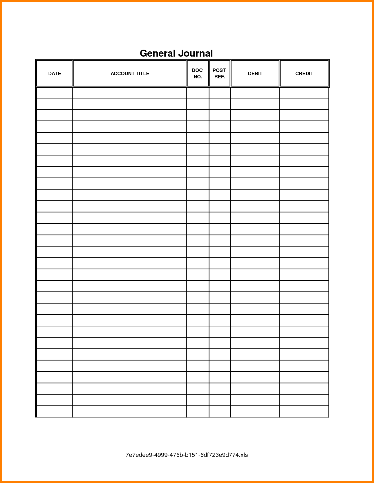 012 Template Ideas General Journal Ledger Accounting Within Blank Ledger Template