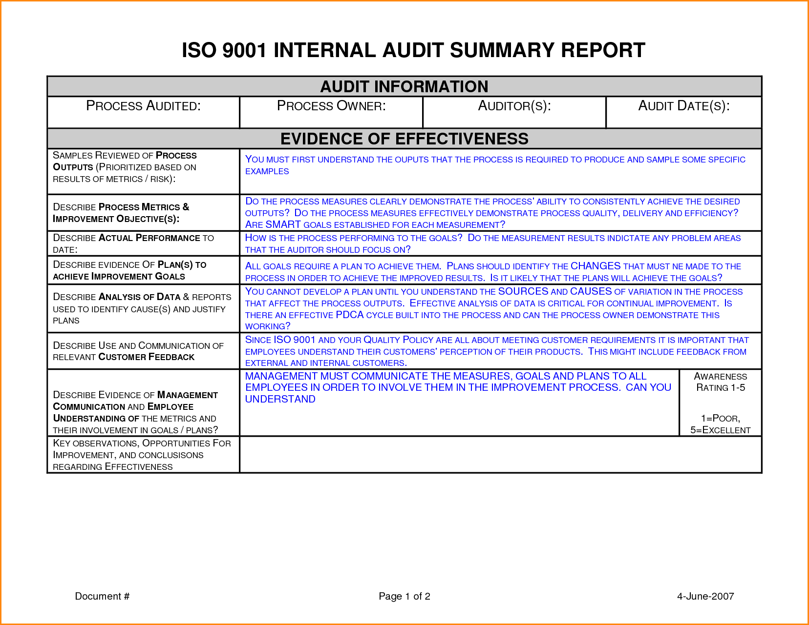 012 Template Ideas Internal Audit Report Sample Unbelievable Throughout It Audit Report Template Word