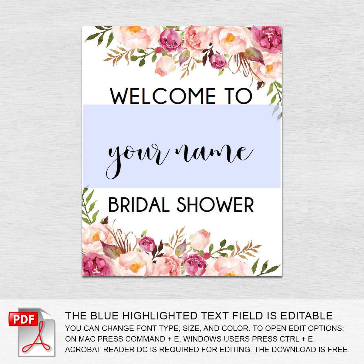 013 Template Ideas Il Fullxfull 1Exj Bridal Shower Welcome With Free Bridal Shower Banner Template