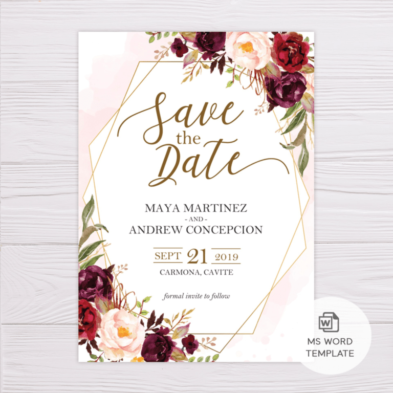 Save The Date Template Word Authorization Letter Pdf for Save The