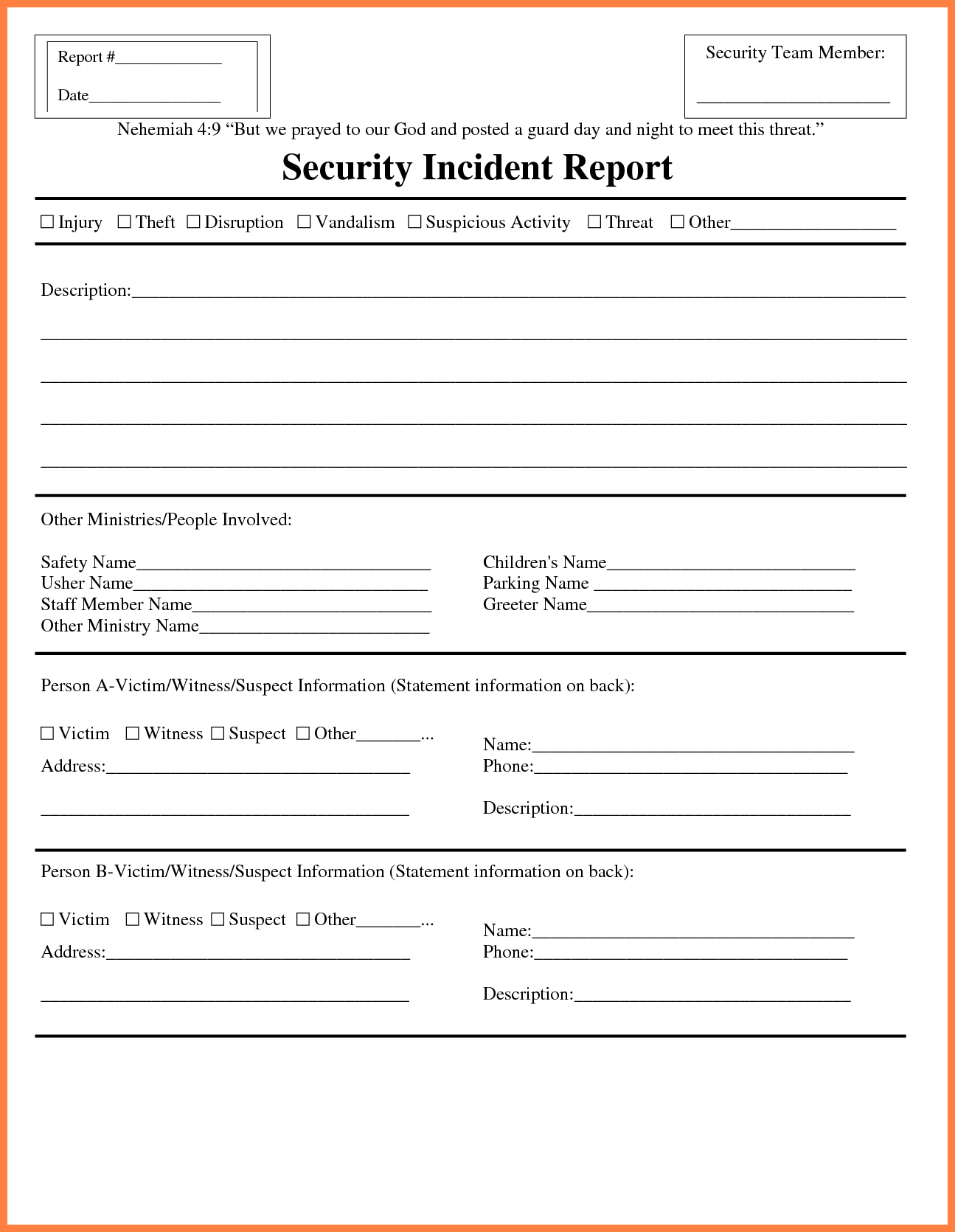014 Information Technology Incident Reportplate With Format Throughout Incident Report Template Uk