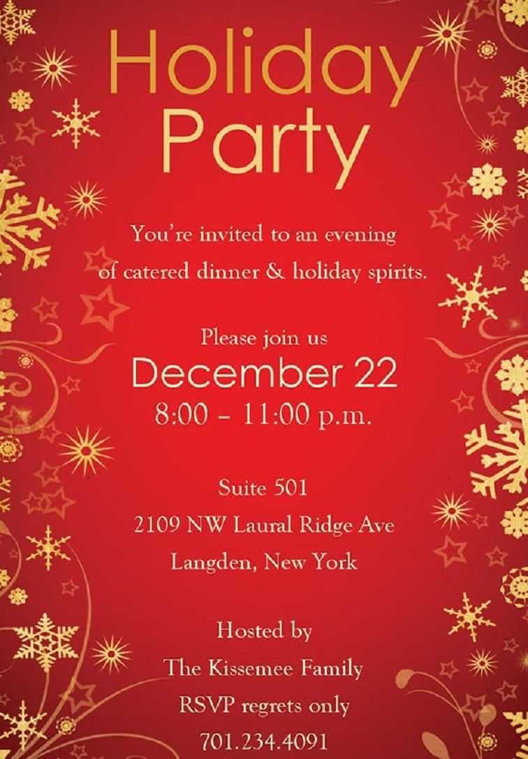 014 Template Ideas Free Download Christmas Party Flyer With Regard To Free Christmas Invitation Templates For Word