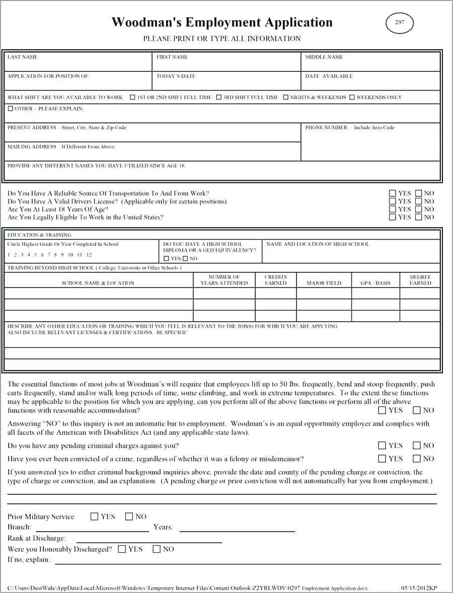 017 Full Size Of Free Employment Application Template In Employment Application Template Microsoft Word