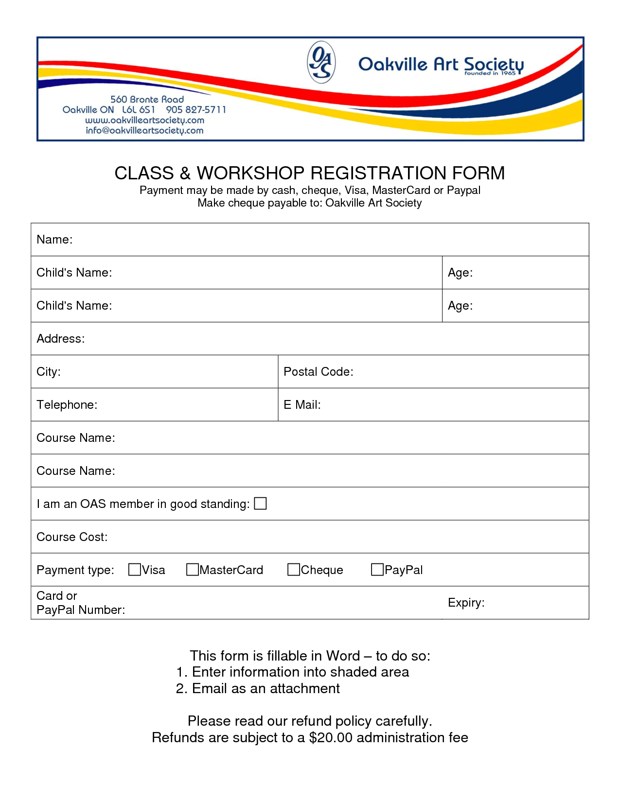 017 Template Ideas Class Registration Form Word 317167 Forms Pertaining To Registration Form Template Word Free