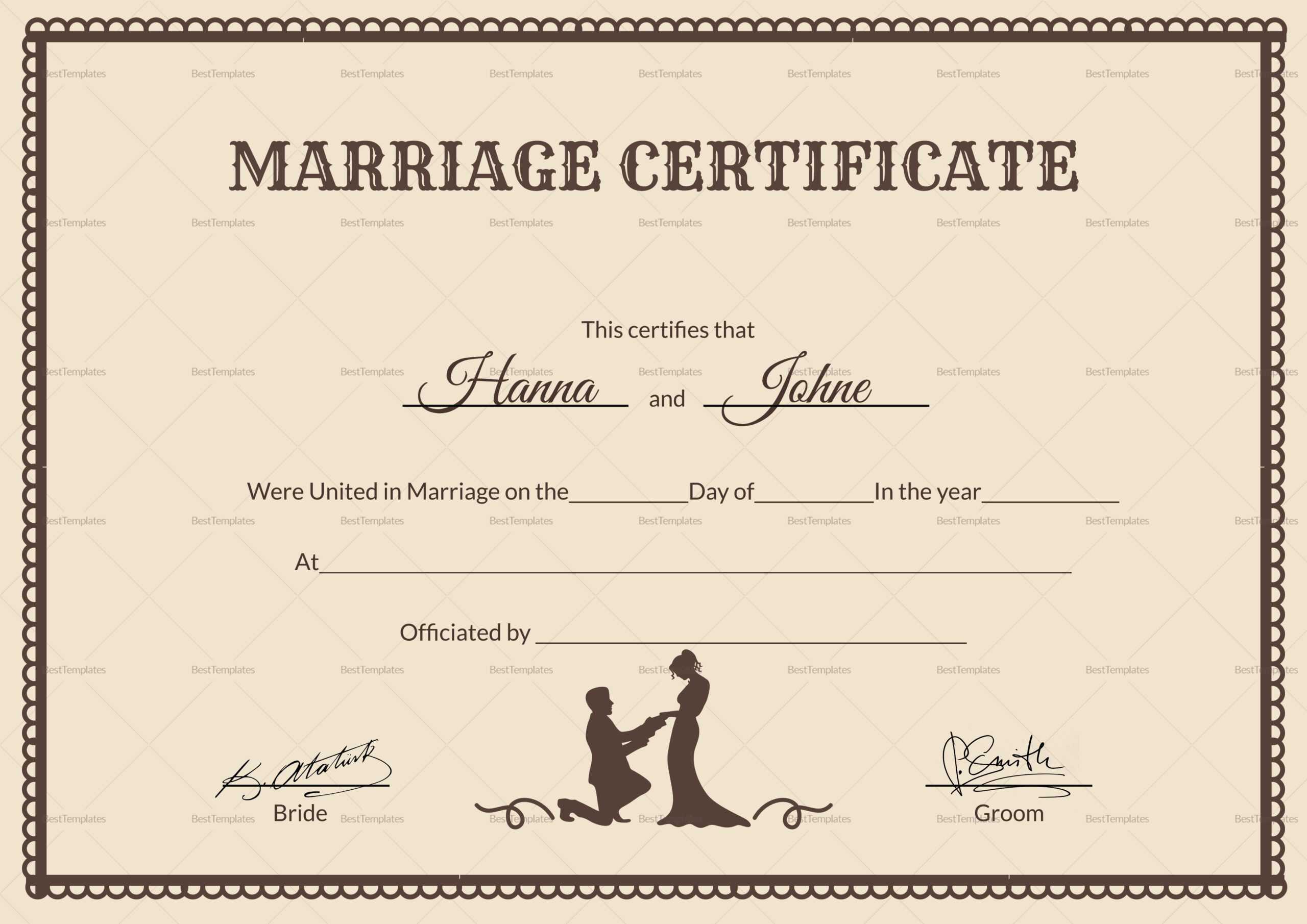 017 Template Ideas Marriage Certificate Beautiful Of Inside Blank Marriage Certificate Template