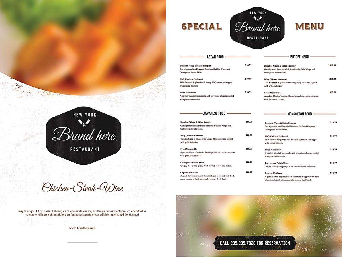 017 Template Ideas Verses Menu Design Free Templates In Free Cafe Menu Templates For Word