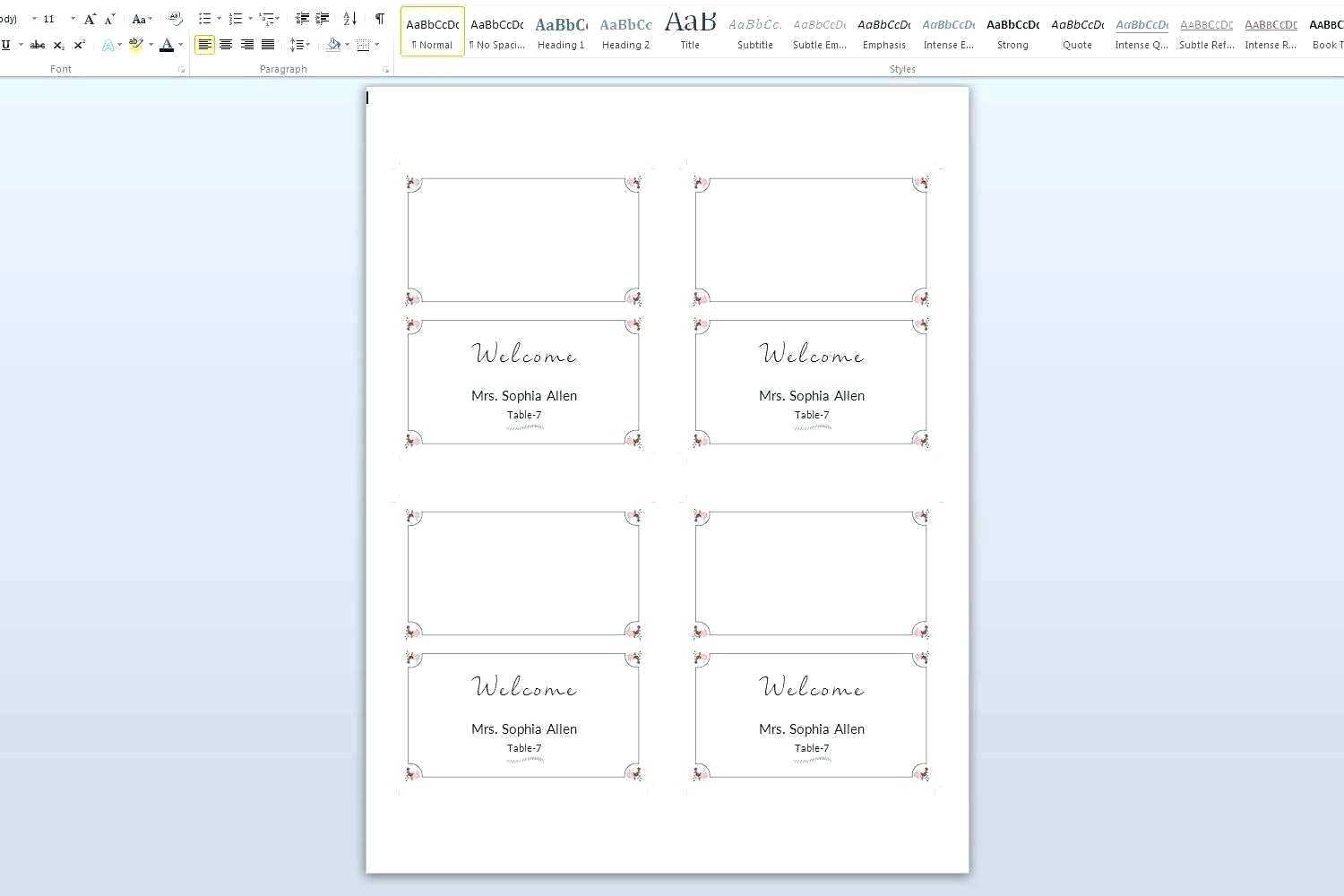 018 Place Cards Template Word Table Tent Exceptional Ideas Throughout Microsoft Word Place Card Template