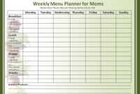 018 Template Ideas Free Menu Planner Templates For Word Meal in Meal Plan Template Word
