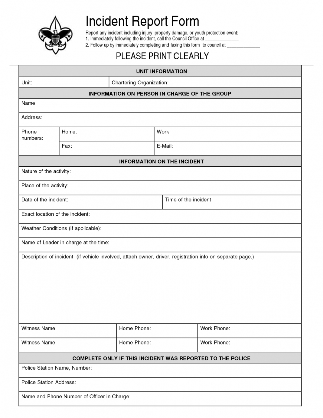 018 Template Ideas Incident Report Format 20Report With Regard To Medical Report Template Doc