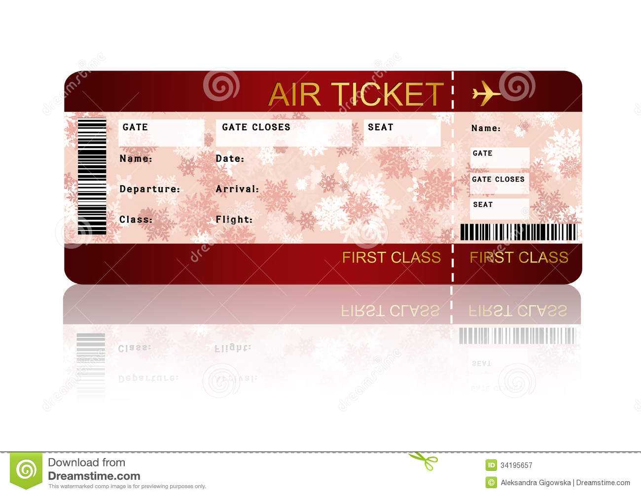019 Free Plane Ticket Template Word Christmas Airline Inside Plane Ticket Template Word