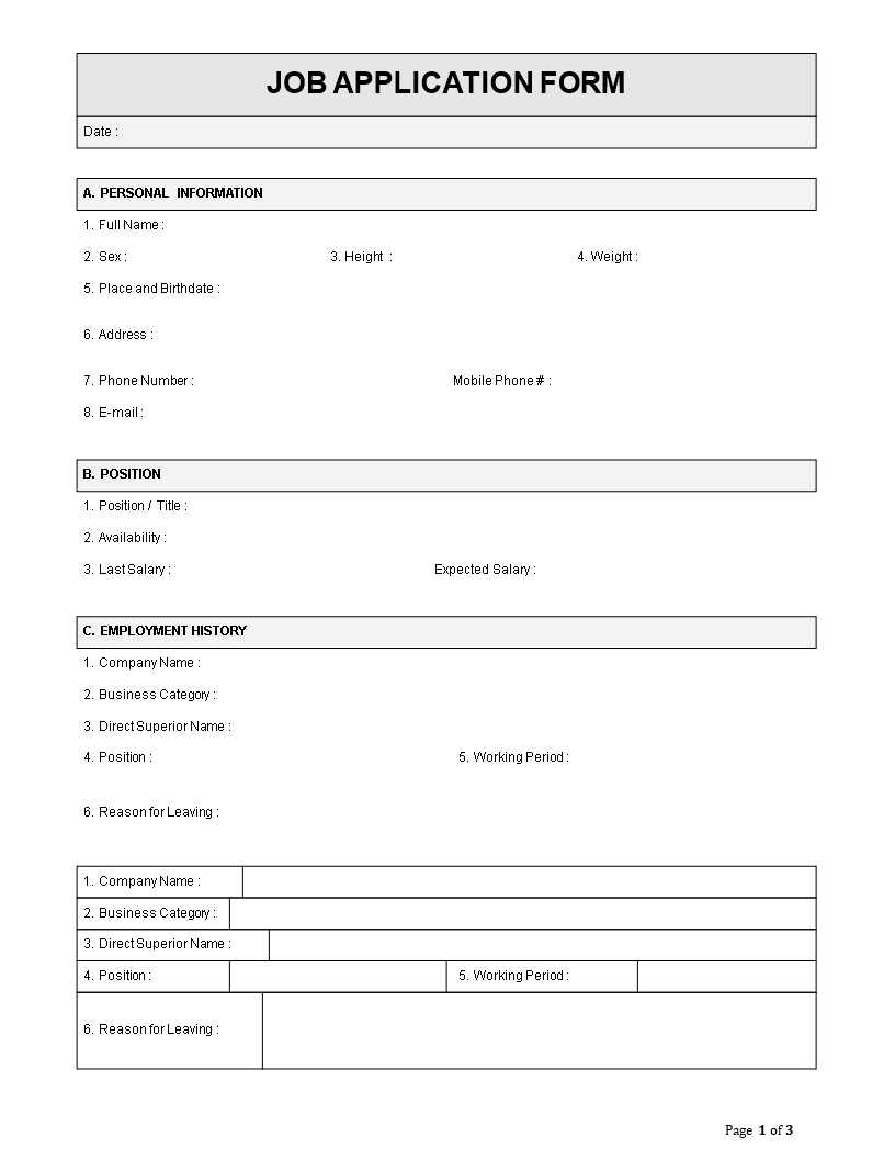 019 Template Ideas 677735 Basic Job Application Moving With Word Employee Suggestion Form Template