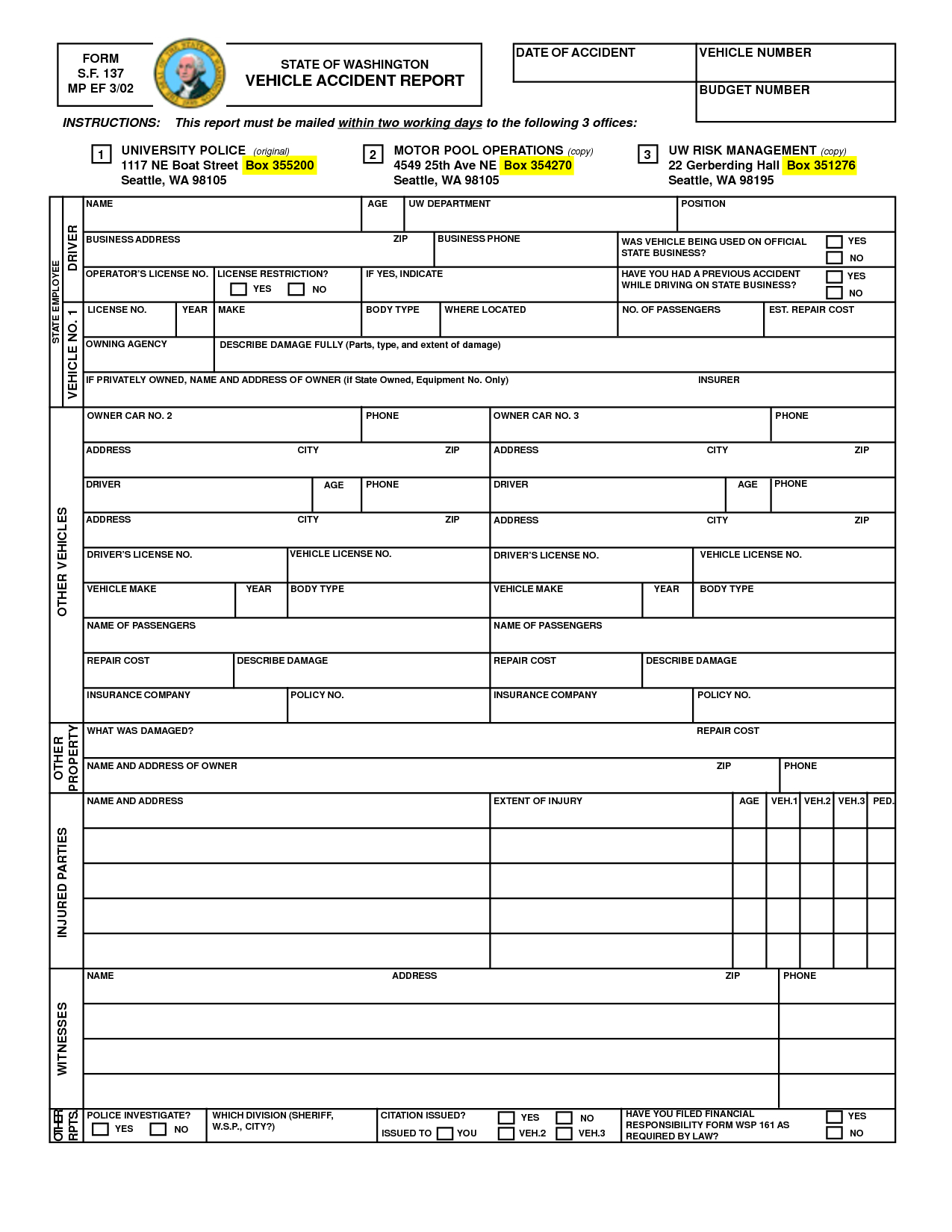 019 Template Ideas Free Car Accident Report Form Vehicle For Vehicle Accident Report Form Template