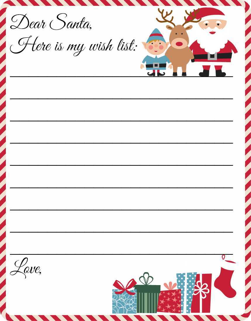 020 Template Ideas Letter From Santa Pdf Letters To Blank Pertaining To Blank Letter From Santa Template