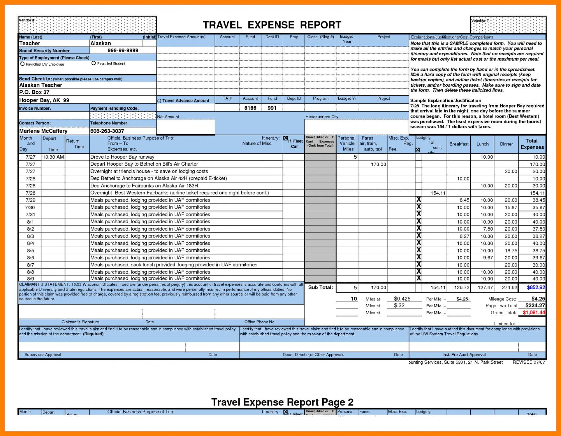 020 Travel Expense Report Form Word Expenses Format In Excel Within Expense Report Template Excel 2010