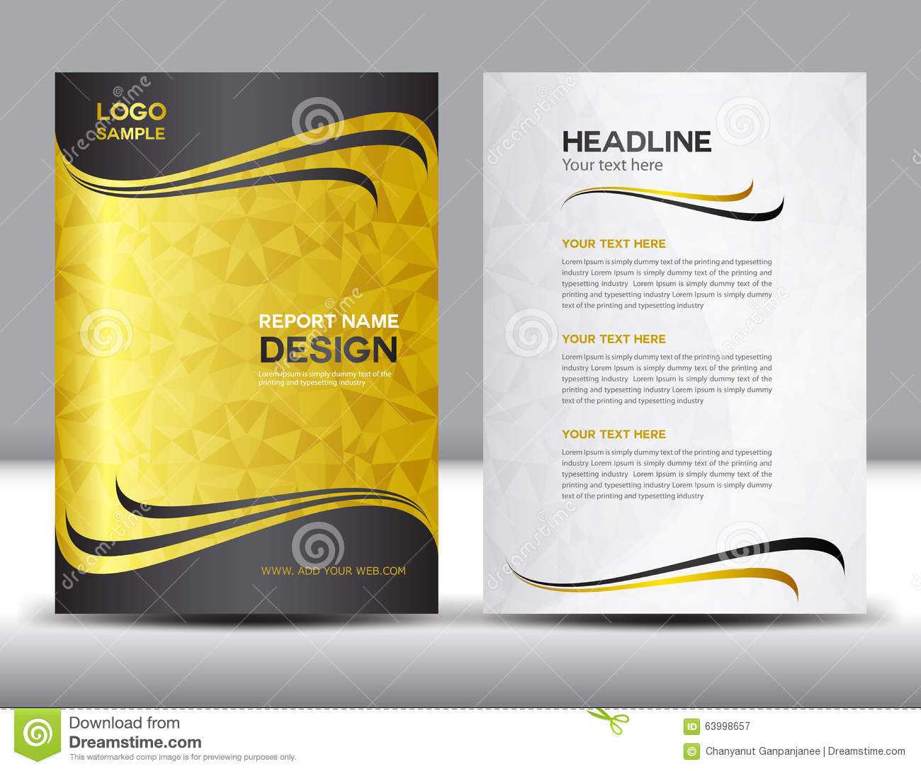 021 Flyer Design Samples Free Download Gold Cover Annual In Illustrator Report Templates