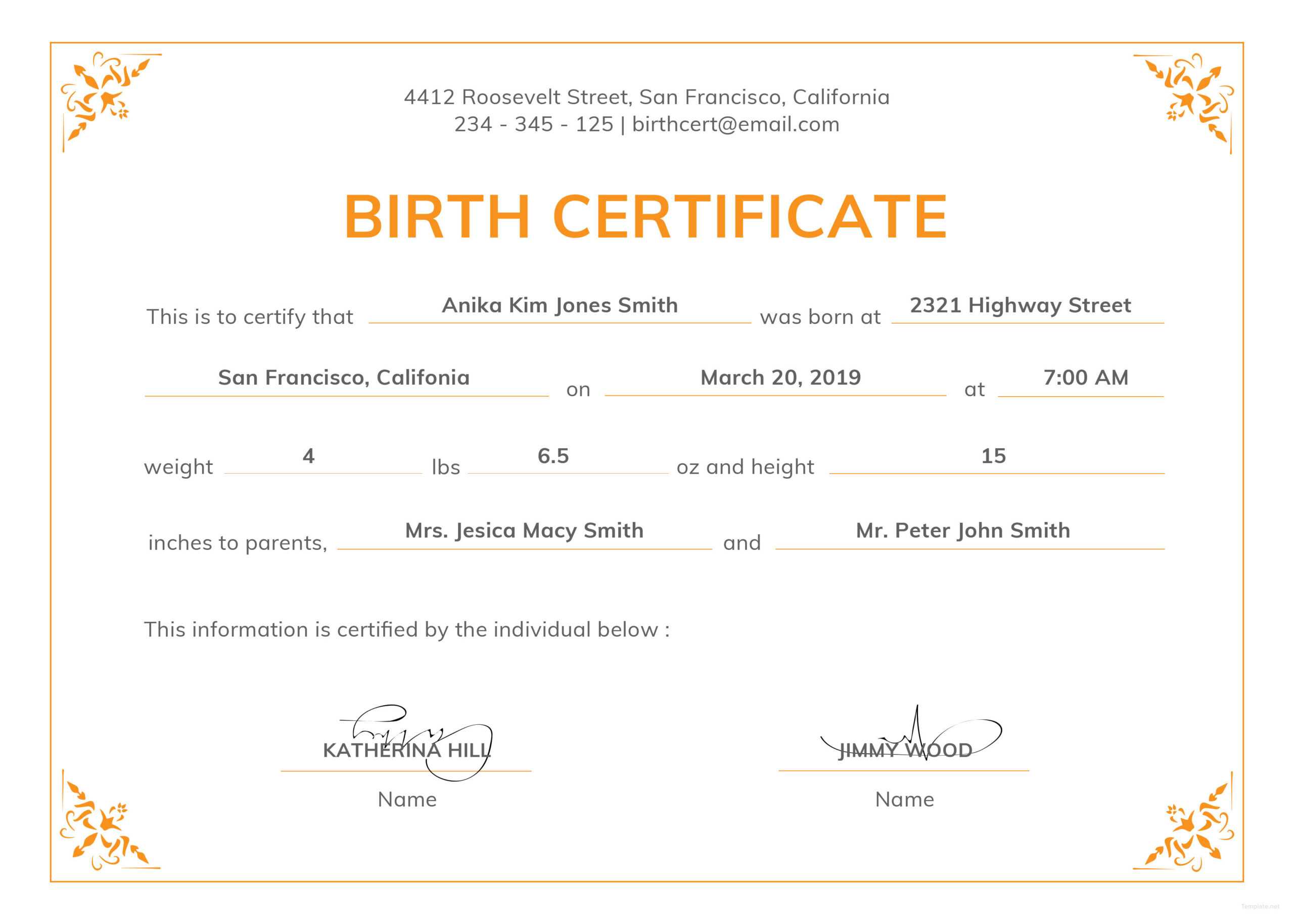 021 Free Birth Certificate Template Impressive Ideas Dog In Birth Certificate Template For Microsoft Word