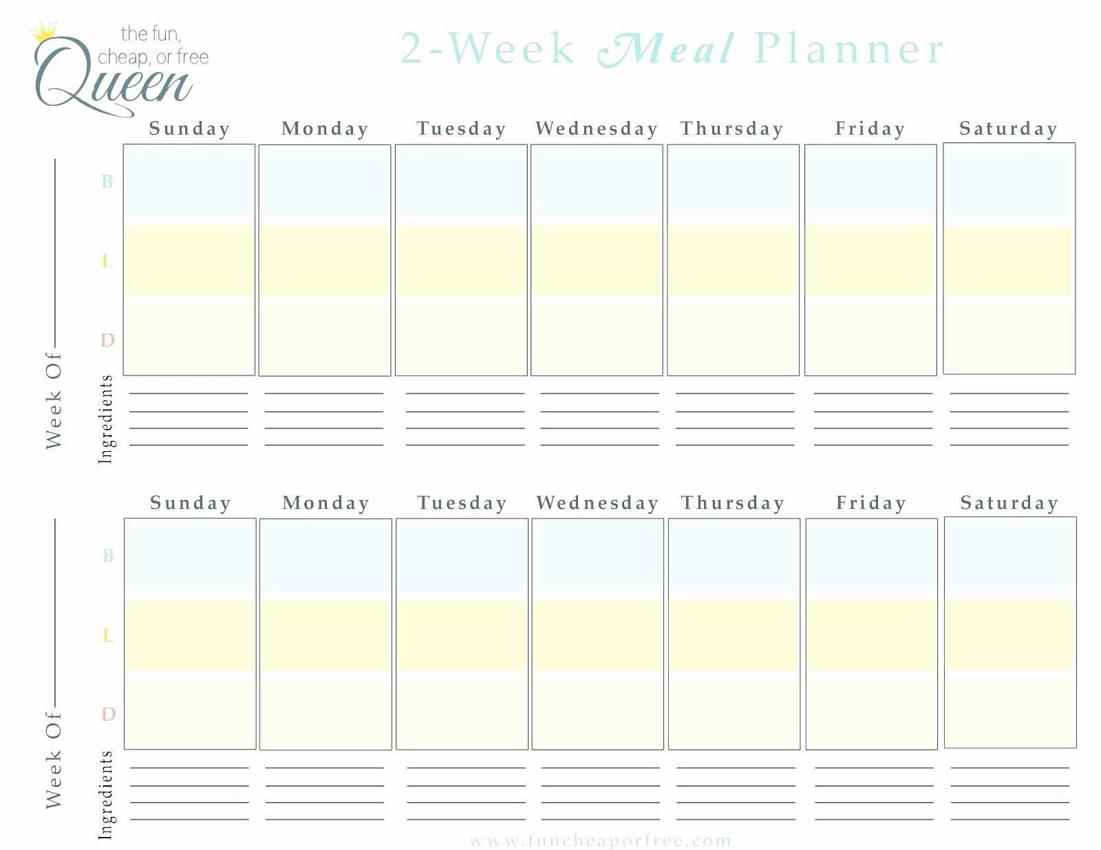 021 Unique Printable Weekly Meal Planner Free Plan Template With Weekly Meal Planner Template Word