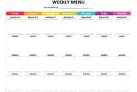 022 Menu Planning Template Also Meal Planner Lovely February throughout Menu Planning Template Word