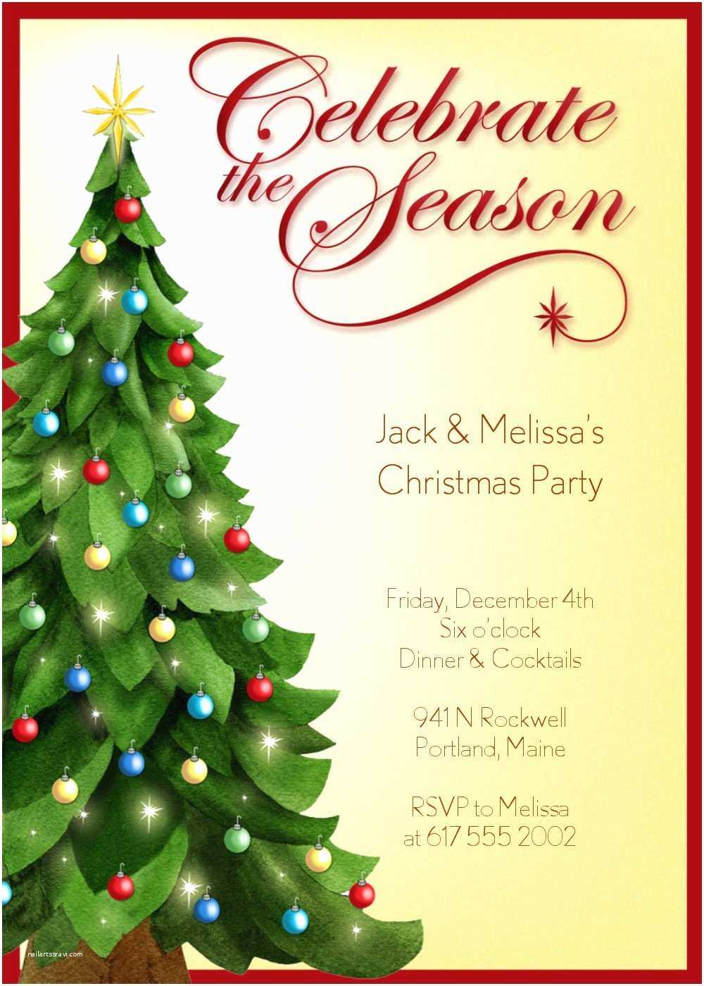 023 Free Christmas Party Invitations Invitation Template Of Intended For Free Christmas Invitation Templates For Word